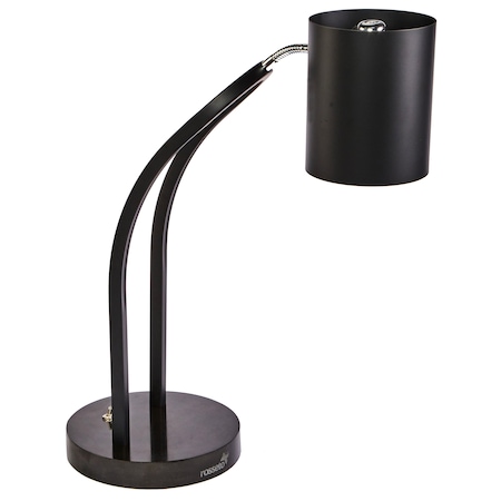 Rosseto Serving Solutions Single Black Matte Heat Lamp, Plain Shade, Black Metal Base HL021